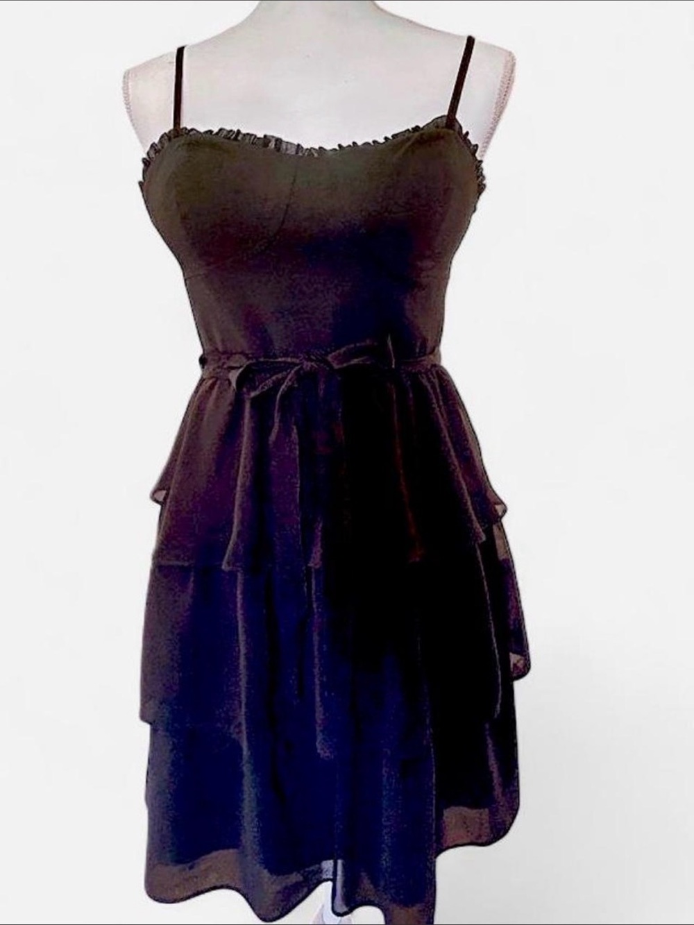 Black Bustier Tiered Mini Dress Y2K Whimsygoth Night Out 90s LBG Classic